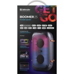 Акустична система 2.0 Defender Boomer 25, 25Вт RGB/BT/FM/USB/TF/AUX/MIC, чорна Акустична система 2.0 Defender Boomer 25, 25Вт RGB/BT/FM/USB/TF/AUX/MIC, чорна
