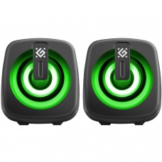 Акустична система 2.0 Defender J1, 6Вт, підсвітка, USB, чорна