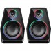 Акустична система 2.0 Defender Solar 10, 10Вт, Bluetooth, RGB підсвітка, USB, чорна