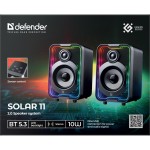 Акустична система 2.0 Defender Solar 11 10Вт, Bluetooth, RGB підсвітка, USB, чорна Акустична система 2.0 Defender Solar 11 10Вт, Bluetooth, RGB підсвітка, USB, чорна