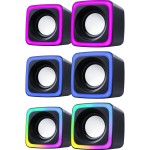 Акустична система 2.0 Defender Solar 7, 6Вт, RGB підсвітка, USB, чорна