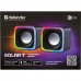 Акустична система 2.0 Defender Solar 7, 6Вт, RGB підсвітка, USB, чорна