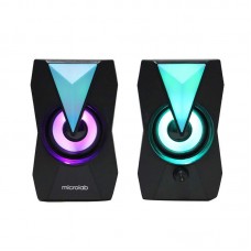 Акустична система 2.0 Microlab B-22, 6Вт RGB Led USB чорна