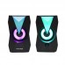 Акустична система 2.0 Microlab B-22, 6Вт RGB Led USB чорна