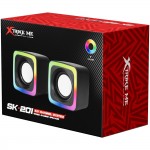 Акустична система 2.0 XTRIKE ME SK-201, 6Вт LED USB+3,5мм чорна