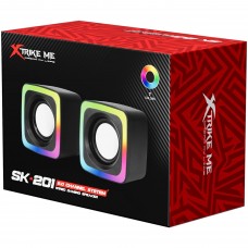 Акустична система 2.0 XTRIKE ME SK-201, 6Вт LED USB+3,5мм чорна