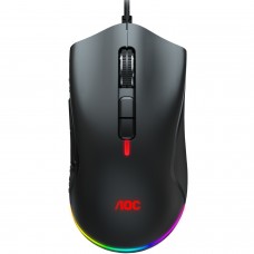 Мишка AOC GM530 ігрова, 16000dpi., 7кн., RGB PMW3389 Kailh switch чорна (GM530B)