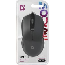 Мишка Defender #1 MM-310 3кн 1000 dpi чорна (52310)