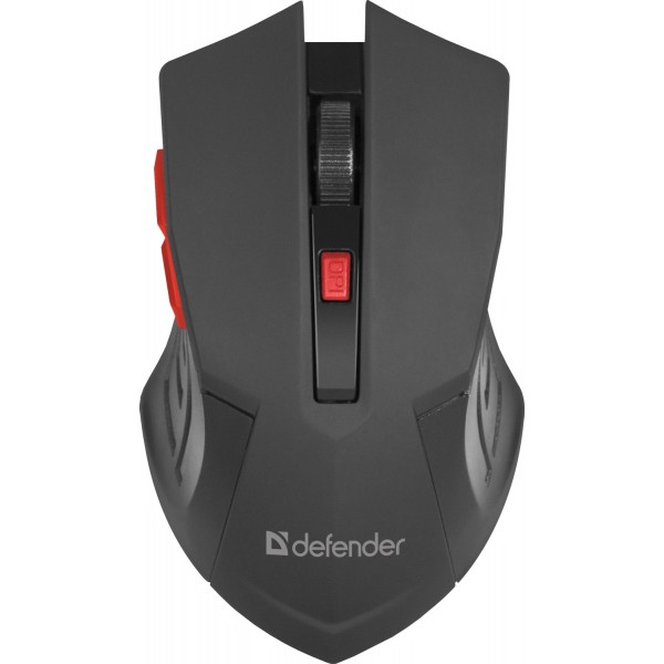 Мишка Defender Accura MM-275 бездротова 6 кн до 1600 dpi червоний (52276)