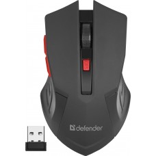 Мишка Defender Accura MM-275 бездротова 6 кн до 1600 dpi червоний (52276)