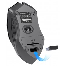 Мишка Defender Accura MM-275 бездротова 6 кн до 1600 dpi червоний (52276)