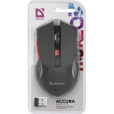 Мишка Defender Accura MM-275 бездротова 6 кн до 1600 dpi червоний (52276)