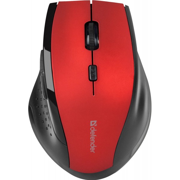 Мишка Defender Accura MM-365 бездротова 6 кн до 1600 dpi червона (52367)