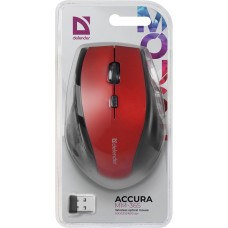 Мишка Defender Accura MM-365 бездротова 6 кн до 1600 dpi червона (52367)