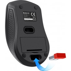Мишка Defender Accura MM-935 бездротова 4 кн до 1600 dpi чорна (52935)