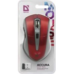Мишка Defender Accura MM-965 бездротова 6 кн до 1600 dpi червона (52966) Мишка Defender Accura MM-965 бездротова 6 кн до 1600 dpi червона (52966)