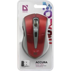 Мишка Defender Accura MM-965 бездротова 6 кн до 1600 dpi червона (52966)
