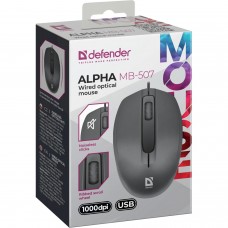 Мишка Defender Alpha MB-507 3кн 1000dpi безшумна чорна (52507)