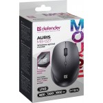 Мишка Defender Auris MB-027 бездротова 3 кн до 1600 dpi безшумна чорна (52027)