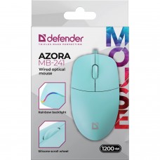 Мишка Defender Azora MB-241 3кн 1200dpi Блакитний (52243)