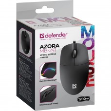 Мишка Defender Azora MB-241 3кн 1200dpi чорна (52241)