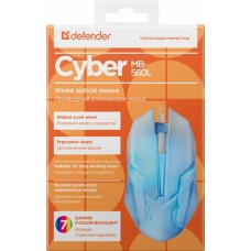 Мишка Defender Cyber MB-560L 4 кн 1200 dpi підсвітка 7 кол біла (52561)