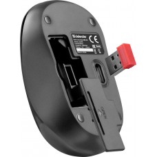 Мишка Defender Datum MM-285 бездротова 3 кн 1600 dpi чорна (52285)