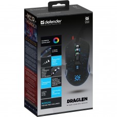 Мишка Defender Draglen GM-907 ігрова 7200dpi 6кн чорна (52907)