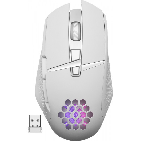 Мишка Defender Glory GM-514 ігрова бездротова 3200dpi 6кн LED біла (52513)