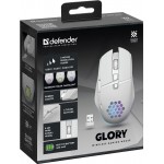 Мишка Defender Glory GM-514 ігрова бездротова 3200dpi 6кн LED біла (52513)