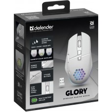 Мишка Defender Glory GM-514 ігрова бездротова 3200dpi 6кн LED біла (52513)