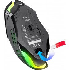 Мишка Defender Katana GM-511 бездротова ігрова 6кн 3200 dpi 400 mAh чорна (52511)