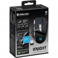 Мишка Defender Knight GM-885 бездротова ігрова 8кн 3200 dpi 400 mAh чорна (52885)