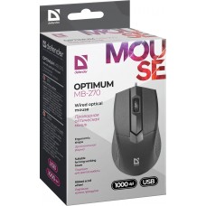 Мишка Defender Optimum MB-270 3кн 1000dpi чорна (52270)