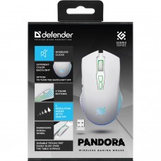 Мишка Defender Pandora GM-502 бездротова ігрова 7кн 3200 dpi 500 mAh біла (52502)