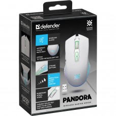 Мишка Defender Pandora GM-502 бездротова ігрова 7кн 3200 dpi 500 mAh біла (52502)