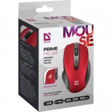 Мишка Defender Prime MB-053 бездротова 6 кн до 1600 dpi безшумна червона (52052)