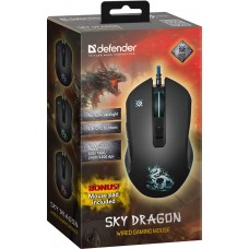 Мишка Defender Sky Dragon GM-090L 6кн 3200dpi (+килимок) підсвітка (52090)