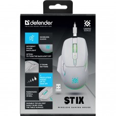 Мишка Defender Stix GM-009 бездротова 7кн 3200 dpi 500 мАh біла (52009)