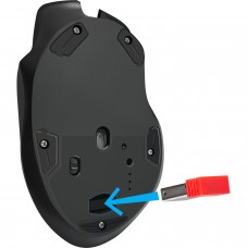 Мишка Defender Thunder GM-213 бездротова ігрова 8кн 1600 dpi 400 mAh чорна (52213)