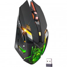 Мишка Defender Trigger GM-934 бездротова ігрова 6 кн 3200 dpi 350mAh LED чорна (52934)