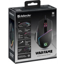 Мишка Defender Warfame GM-880L ігрова 12800dpi 8кн RGB (52880)