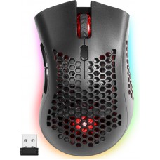 Мишка Defender Warlock GM-709L RGB ігрова бездротова 2400dpi 7кн чорна (52709)
