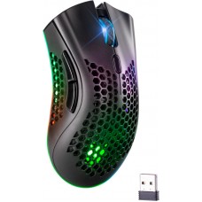 Мишка Defender Warlock GM-709L RGB ігрова бездротова 2400dpi 7кн чорна (52709)