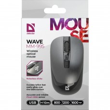 Мишка Defender Wave MM-995 бездротова 4 кн до 1600 dpi безшумна сіра (52993)