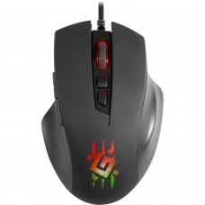 Мишка Defender Wolverine GM-700L ігрова RGB 7 кн 12800 dpi чорна (52700)