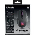 Мишка Defender Wolverine GM-700L ігрова RGB 7 кн 12800 dpi чорна (52700) Мишка Defender Wolverine GM-700L ігрова RGB 7 кн 12800 dpi чорна (52700)