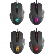 Мишка Defender Wolverine GM-700L ігрова RGB 7 кн 12800 dpi чорна (52700)