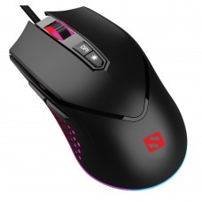 Мишка Sandberg Azazinator Mouse 6400 RGB ігрова 6400dpi 7кн Huano чорна (640-20)