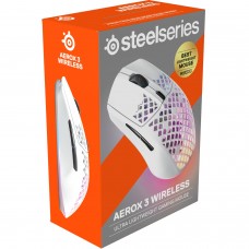 Мишка SteelSeries Aerox 3 Wireless Snow RGB 18000dpi 6кн біла (62608)